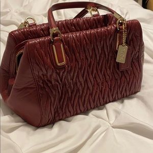 Quilted coach purse